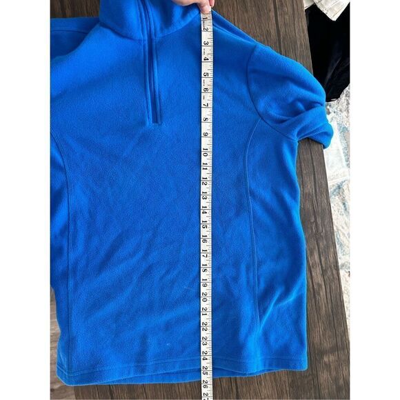 Lands' End Cobalt Blue Performance Fleece Sweater Womens Size S Hiking Athletic - Picture 10 of 11